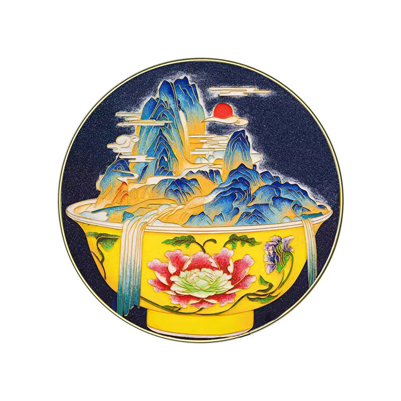稳坐金山5D掐丝珐琅画diy材料包景泰蓝手工DIY非遗体验摆件装饰画