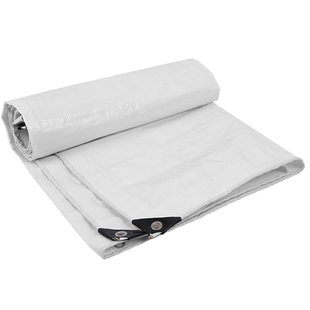 防雨布白色篷布吊顶隔热防水防晒户外塑料布包边打孔遮雨苫布加厚