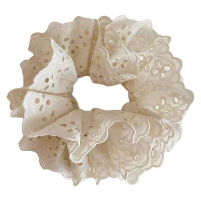 高颜值芭蕾风粉色蕾丝边大肠发圈