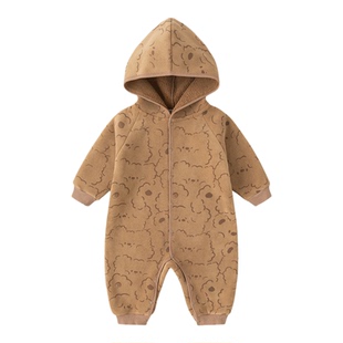 嘟嘟家宝宝哈衣婴幼儿冬季连身衣男童女童长袖长裤儿童童装衣服