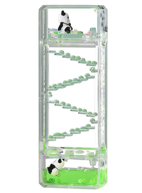 创意油滴沙漏计时器儿童熊猫流沙瓶工位解压桌面摆件趣味生日礼物