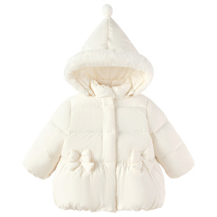 巴拉巴拉女童羽绒服厚款宝宝外套冬装2025新款户外潮