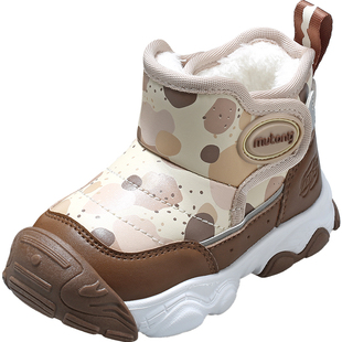 【清仓特惠】牧童宝宝雪地靴冬季加厚保暖小童棉鞋加绒防寒女童鞋