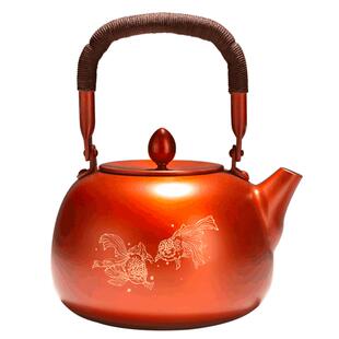 朱炳仁铜 新中式复古手工大号茶壶养生煮茶壶金玉满堂茶壶