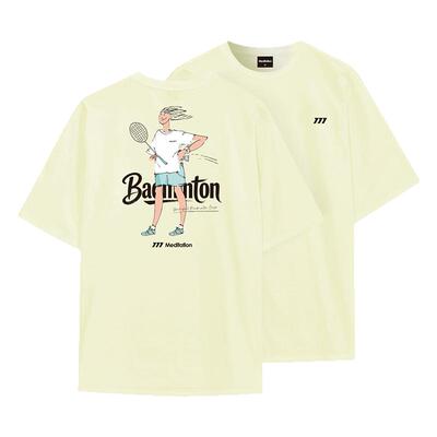 韩国2026春夏meditation新品羽毛球服短袖男女同款上衣运动速干T2