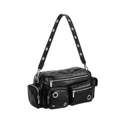 高级感多口袋机车包单肩斜挎包