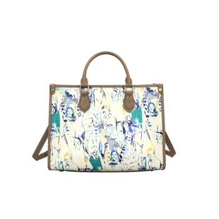 真皮DIY材料包手提斜挎大容量托特包 自配布料改造皮件通勤电脑包