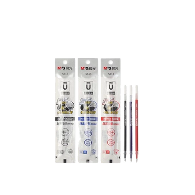 MG晨光优品系列中性替芯5613黑色0.5mm拔帽ST头笔芯学生用水笔替芯