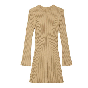 PAPERLLL辛间修身针织连衣裙女秋冬2025新款内搭打底毛衣裙短裙