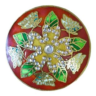 80年老北京特色手工艺景泰蓝首饰胭脂粉盒古风宫廷掐丝珐琅库存