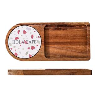 北欧实木质托盘下午茶蛋糕小餐盘子点心零食餐具家用面包甜品托盘