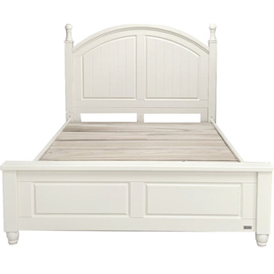 樱桃木儿童床女孩1米8奶油风简约现代公主床1米5齐边卧室美式床