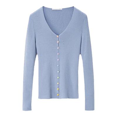 OVV春夏桑蚕丝长袖针织衫