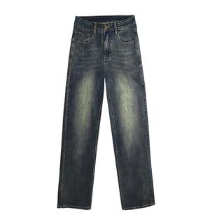 加绒直筒牛仔裤女2026新款冬季巨好看加厚小个子高腰窄版阔腿裤子