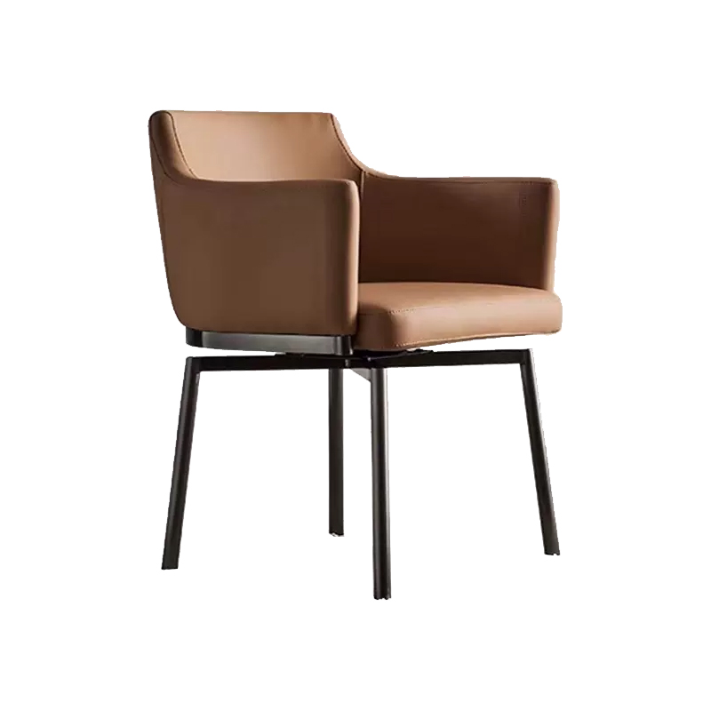 意式家用可旋转高级餐椅书桌椅轻奢设计师椅靠背椅休闲办公洽谈椅