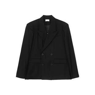 春秋韩版高级感垫肩西装套装男款痞帅老钱风宽松西服西裤两件套