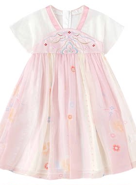 巴拉巴拉女童国风汉服襦裙夏季