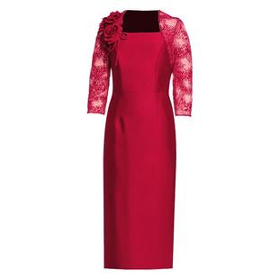 创意狐订婚衣服女平时可穿2024新款晚礼服红色礼服可穿日常轻礼服