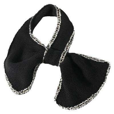 CACUSS秋冬围巾女小香风蝴蝶结