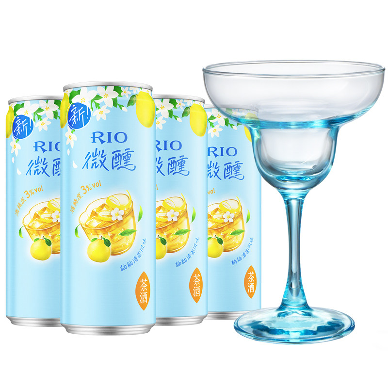 锐澳微醺柚子酒330ml*4罐低度果味女士甜酒