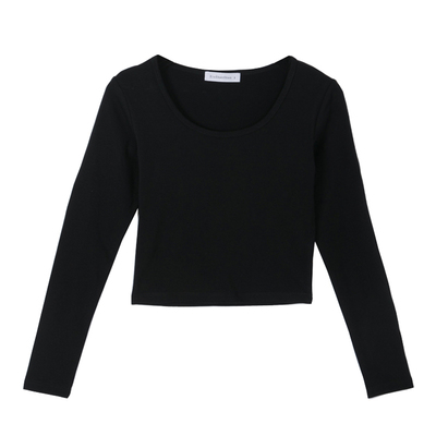 jennie同款爵士舞白色女高腰露脐