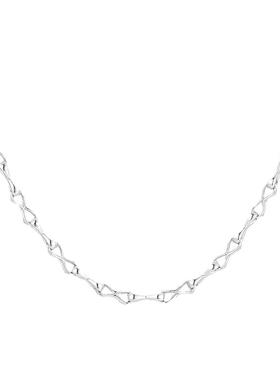 LAVIVA铜镀白金蝴蝶8字环扣项链