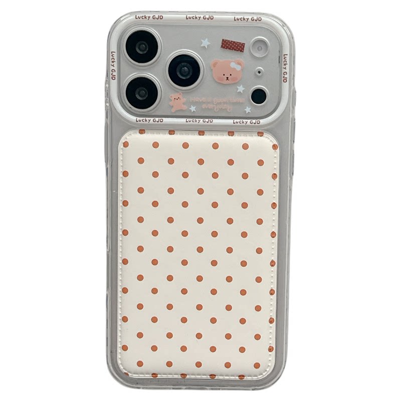MoreRex 日韩ins橘色波点小熊适用苹果18手机壳简约iphone17promax新款18pro全包15防摔保护套14甜妹16高颜值