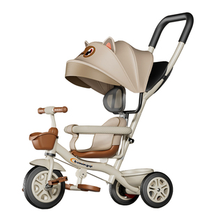 贝星奇儿童三轮车脚踏车可推可骑宝宝婴儿自行车1-3-6小孩手推车