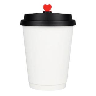 280/360/400/500ml一次性咖啡奶茶双层隔热热饮防漏纸杯定制logo