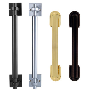 铜道中人黄铜实心现代玻璃门拉手美式双开门木门明装大门把手拉手