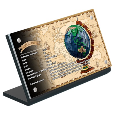 适用于21332地球仪积木展示铭牌