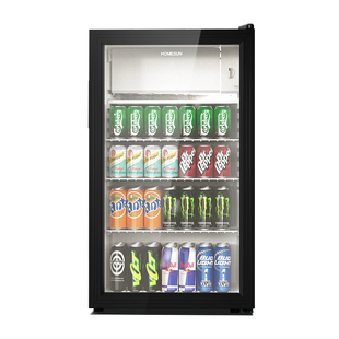 法国Homesun家用客厅冰吧办公室透明小型饮料茶叶冷藏单门小冰箱