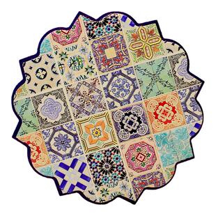 中式高端茶杯陶瓷垫八角浮雕隔热防烫轻奢咖啡垫装饰复古加厚摆件