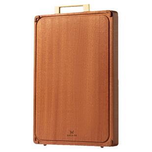 双枪菜板乌檀木整木砧板防霉实木切菜板家用案板防滑加厚大号刀板