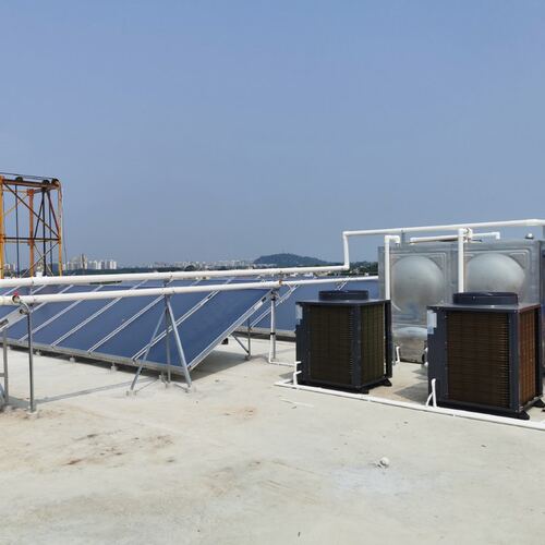 太空能商用热水器学校工厂酒店大型空气能热泵太阳能热水系统工程