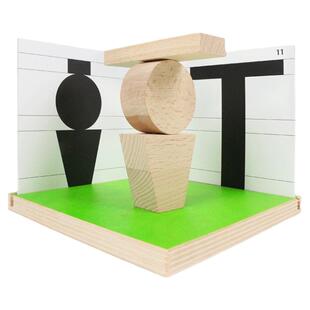 德国Dusyma三维立体投影积木三视图空间思维逻辑桌游儿童实木玩具