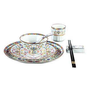 家用陶瓷饭碗中式餐具简约2026新款骨瓷碗盘碗筷套装吃饭汤碗小碗