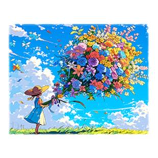 宫崎骏数字油画diy手工填色填充油彩画治愈解压手绘涂色装饰挂画