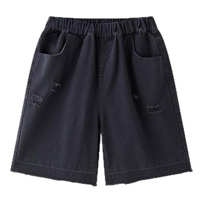 虾酱麻麻男童裤子薄款夏季2025新款男孩短裤洋气宽松儿童装牛仔裤