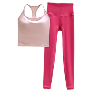 健身服2026新款女夏季工字美背高级感长款显瘦背心式瑜伽服套装薄