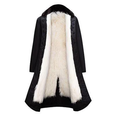 际华羊毛大衣皮毛一体