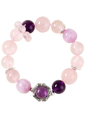 【真爱之选】浪漫守护粉晶紫水晶手串范李李情侣手链礼物女