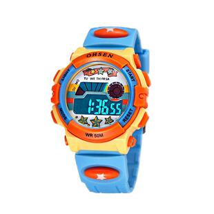 儿童手表男生夜光闹钟数字式 小学生卡通动漫生活防水女孩电子表