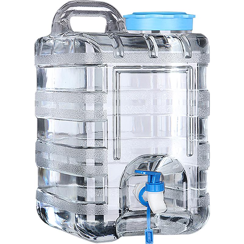 食品級透明方形純凈水桶PC家用儲水手提礦泉水桶功夫茶具上水桶