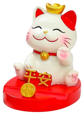 可爱招财猫手机支架桌面摆件