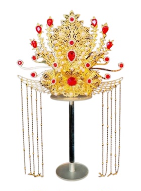 丹凤朝阳冠九尾狐娘娘凤冠黑老太太凤冠女娲地母王母观音奶奶头冠