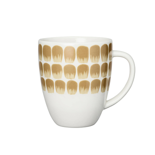 芬兰进口Arabia24h小时复古黄马克杯咖啡杯碟大碗早餐平盘子餐具