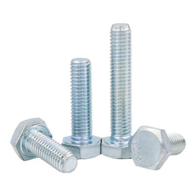 12.9级镀锌全牙外六角螺丝螺栓