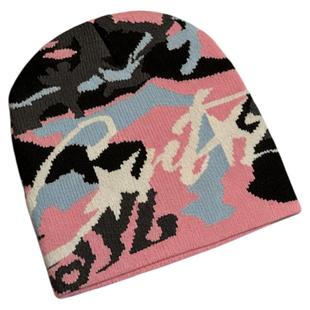 nojob vintage古着「迷彩恶魔岛」Opium风格冷帽美式复古针织帽潮