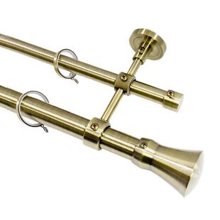 窗艺上海市厂家直销电镀罗马杆欧式简约风格金属百合青古铜单双轨